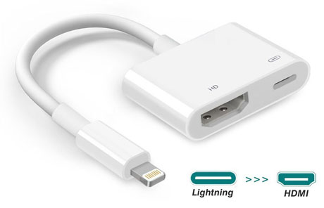 Lighting to HDMI Adapter for iPhone iPod